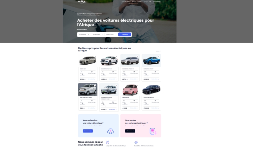 Plateforme EV24.africa pour les véhicules électriques